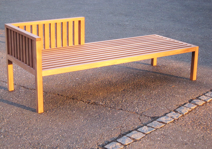 Chaise Longue gedämpfte Robinie