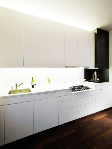 Küche mit Cheminée