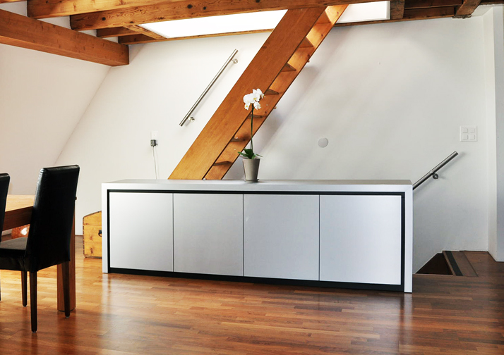 Sideboard Holzwerkstoff Aluminium